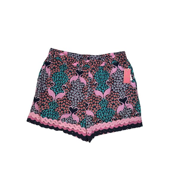 SIMPLY SOUTHERN Tropical Flamingo Casual Shorts Sz L NEW New with tags - Picture 1 of 6